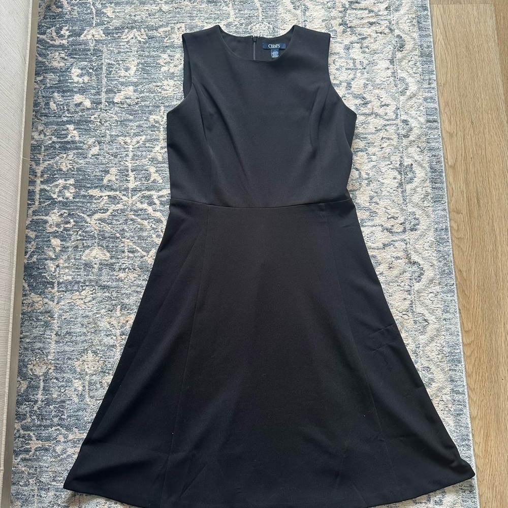 Chaps Classic Black Midi Dress